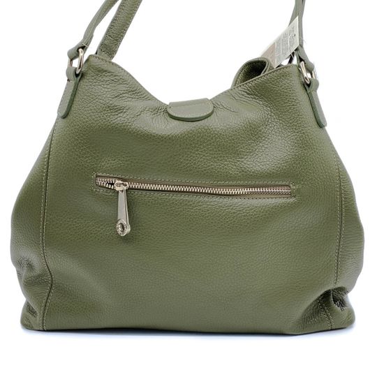 Сумка Di Gregorio зеленая кожаная - фото 3, 