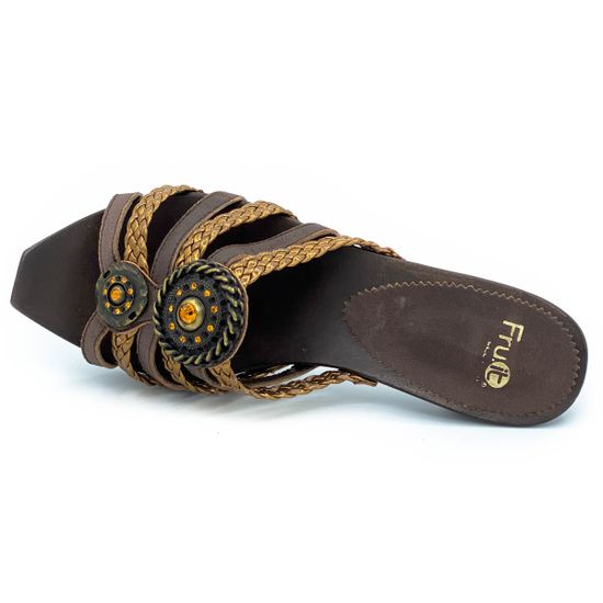 Сабо Fru.it бронзово-коричневые кожаные - фото 4, 8135 FR