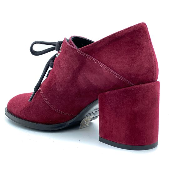 Ботильоны DiGiada бордового цвета на среднем устойчивом каблучке - фото 3, 1493 GIA BORDO