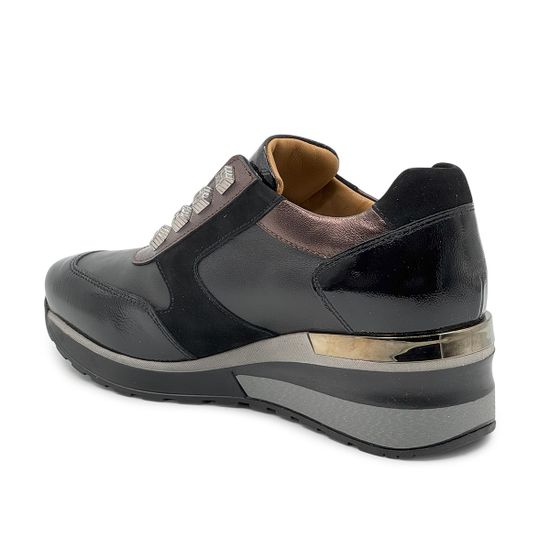 Сникеры Donna Soft черные/коричневые замша/наплак демисезонные - фото 3, DS1617 DS MORO