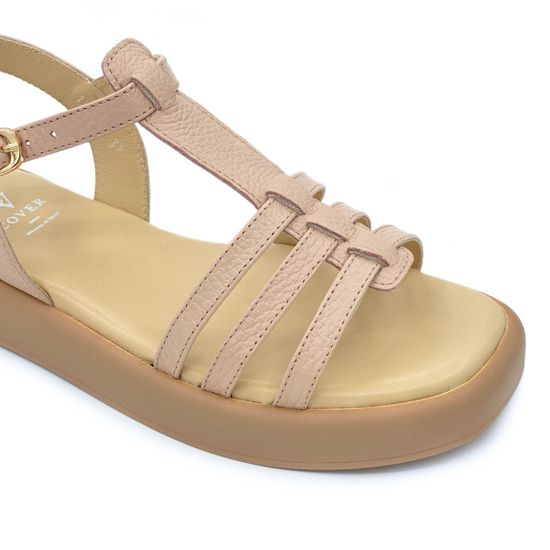 Босоножки Cover пудровые кожаные - фото 6, 139-12 COV