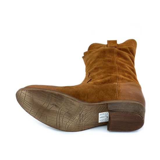 Полусапоги Mimmu рыжие замшевые демисезонные - фото 4, F431K4 MIM CUOIO