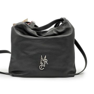 Сумка Marina Creazioni черная кожаная - фото 1, B5582 MC NERO