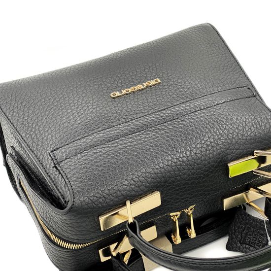 Сумка Di Gregorio черная кожаная - фото 4, 