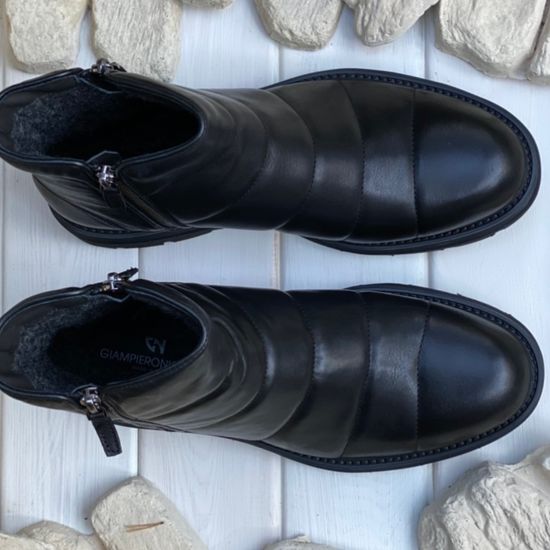 Ботинки Giampieronicola черные кожаные Байка - фото 10, 