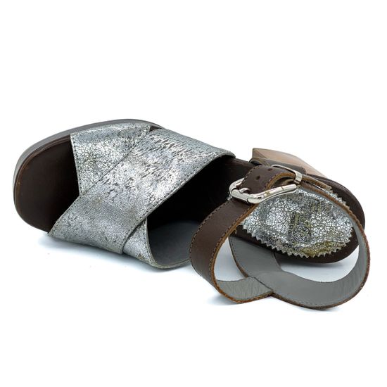 Босоножки Fru.it коричнево-серебряные - фото 5, 2952 FR