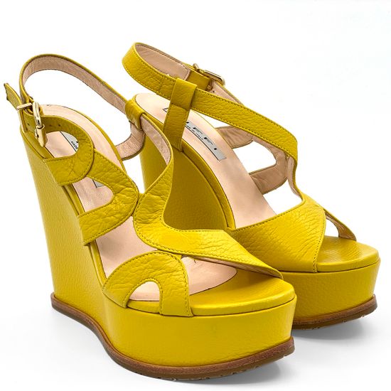 Босоножки Tiffi желтые кожаные - фото 7, 453/Z90G TI
