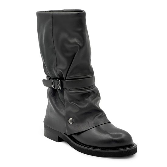 Полусапоги MIMMU черные кожаные демисезонные - фото 2, M482M21 MIM NERO