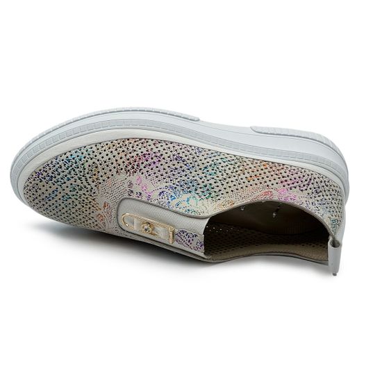 Кеды LAB MILANO кожаные белые/мультиколор - фото 5, G352486 LAB MULT