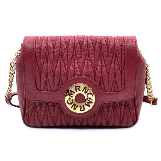 Сумка Marina Creazioni бордовая кожаная - фото 1, B5608 MC BORDO
