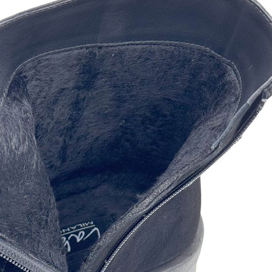 Ботинки Lab Milano черные замшевые на байке - фото 8, 4400 LAB CAMOSCIO