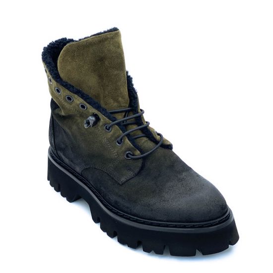 Ботинки Fru.it зеленые замшевые МЕХ - фото 2, 7719M FR VERDE