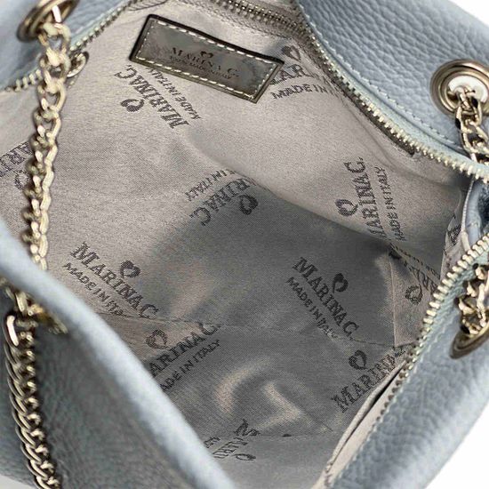 Сумка Marina Creazioni голубая кожаная - фото 5, 