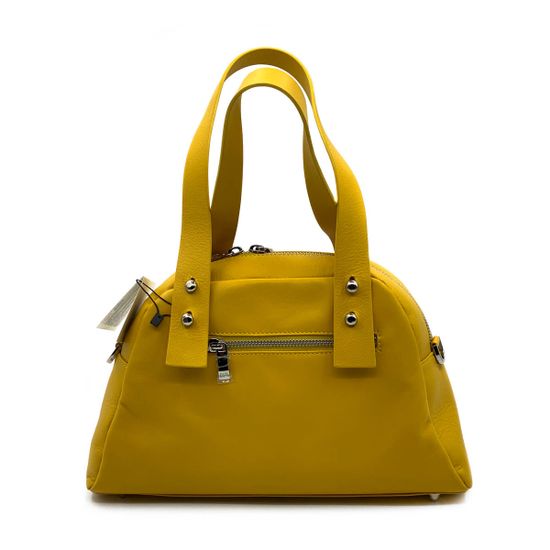 Сумка Renato Angi желтая кожаная - фото 4, 