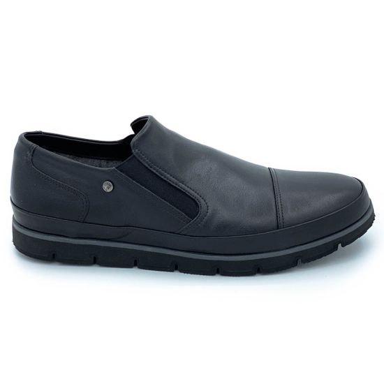 Ботинки Lab Milano черные кожаные МЕХ - фото 1, 