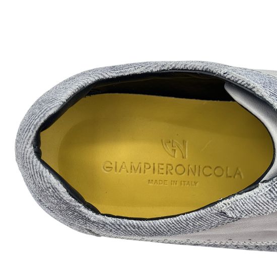 Кеды GIAMPIERONICOLA серые кожа/текстиль демисезонные - фото 7, M338170 GPN GRIGIO