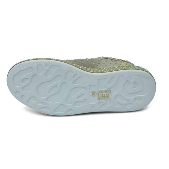 Кроссовки Ilasio Renzoni кожа и текстиль золотого цвета - фото 4, 