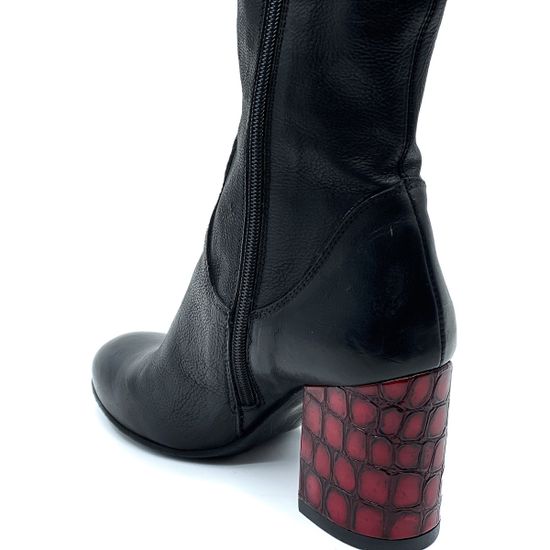 Сапоги Mimmu черные кожаные демисезонные - фото 7, 