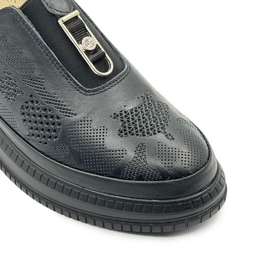 Кеды LAB MILANO черные кожаные - фото 6, G352634 LAB NERO