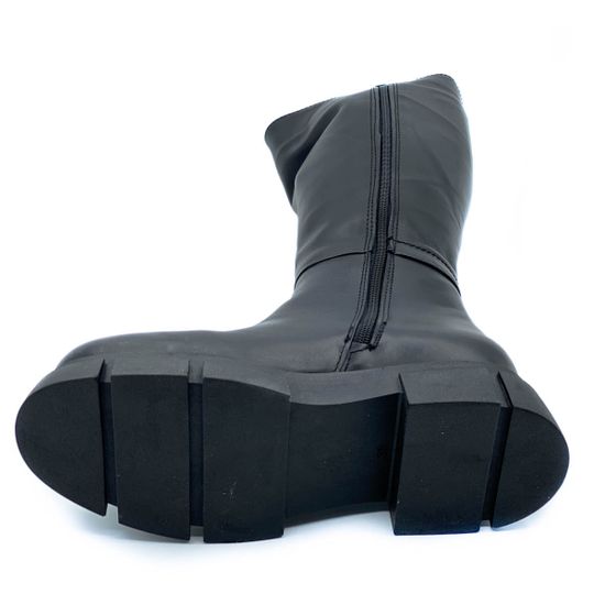 Сапоги Cover черные кожаные МЕХ - фото 6, 2500 COV