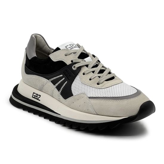 Кроссовки GIANFRANCO BUTTERI черные/серые кожаные/замшевые - фото 2, 48524 BUT