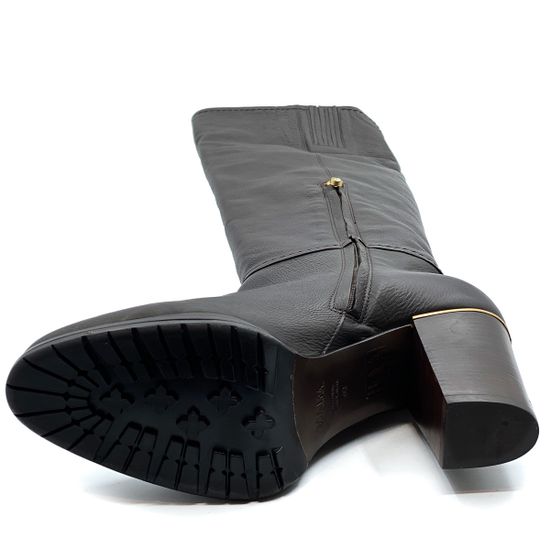 Сапоги Mara коричневые кожаные демисезонные - фото 6, 