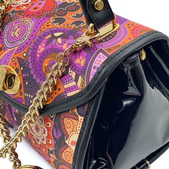 Сумка Marino Orlandi чёрно-фиолетовая multicolor - фото 4, 