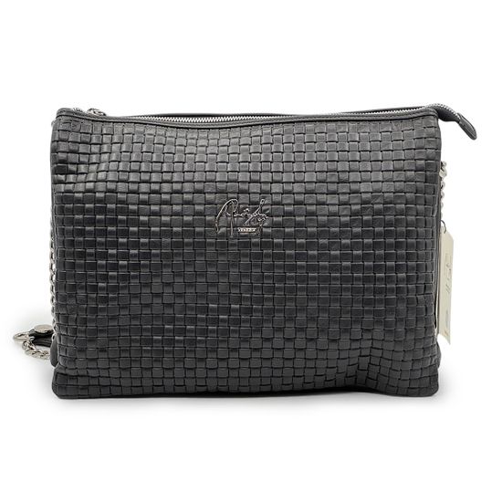 Сумка Renato Angi черная кожаная плетеная - фото 1, 3301117 RA NERO