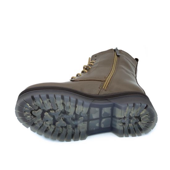 Ботинки Cover коричневые кожаные Мех - фото 4, 2255-2 COV