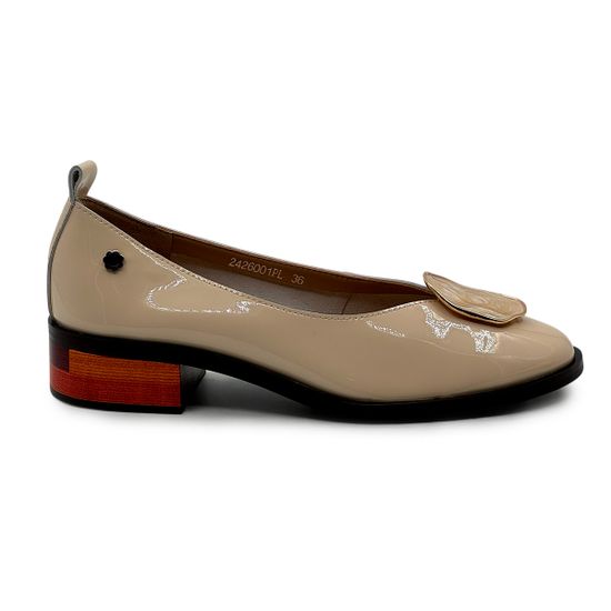 Туфли TUFFONI бежевые лакированные кожаные - фото 1, 2426001PL TUF LAK BEIGE