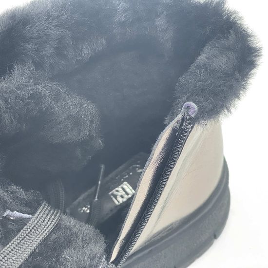 Ботинки Ilasio Renzoni серебряного цвета кожаные на меху - фото 7, 