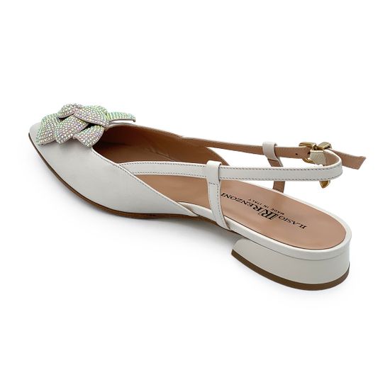 Туфли открытые Ilasio Renzoni белые кожаные - фото 3, 