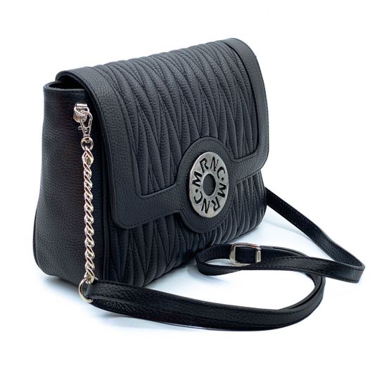 Сумка Marina Creazioni черная кожаная - фото 2, 