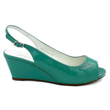 Босоножки Cover бирюзовые из лакированной кожи - фото 1, CVS32101 COV VERD