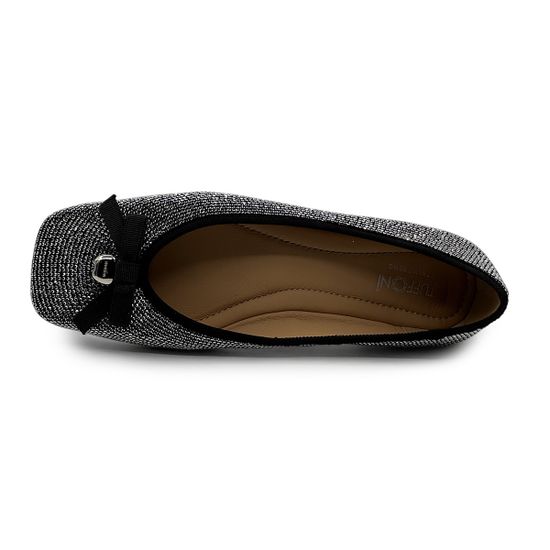 Балетки женские TUFFONI замшевые черные со стразами - фото 5, 3525027VL TUF