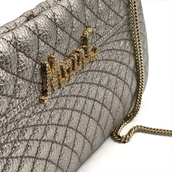 Клатч Marina Creazioni кожаный золотого цвета - фото 4, 