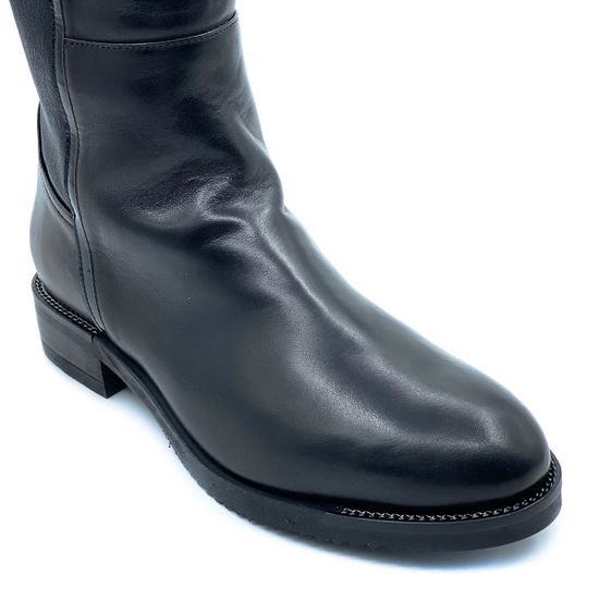 Сапоги Donna Soft черные кожаные евромех - фото 8, 