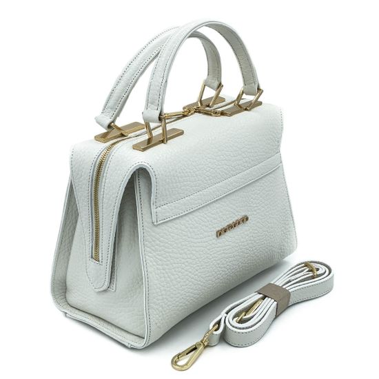 Сумка Di Gregorio белая кожаная - фото 2, 