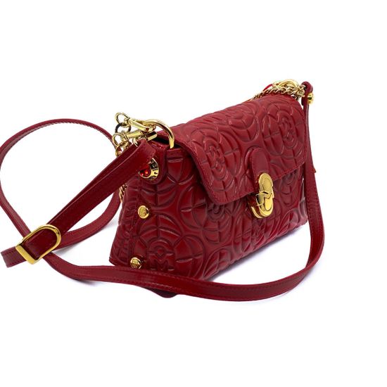 Сумка Marino Orlandi красная кожаная - фото 2, 