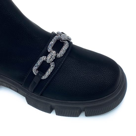 Ботинки Ilasio Renzoni черные замшевые МЕХ - фото 6, 