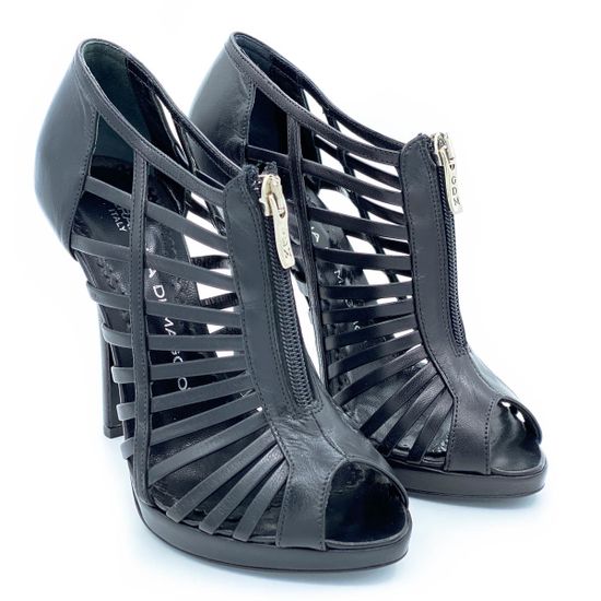 Босоножки Gerardino di Maggio черные кожаные - фото 4, 