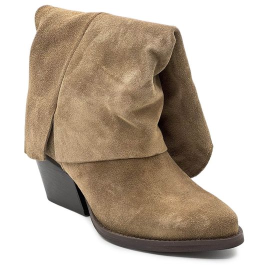 Полусапоги-казаки NILA&amp;NILA бежевые замшевые демисезонные - фото 4, MA1680C NIL BEIGE