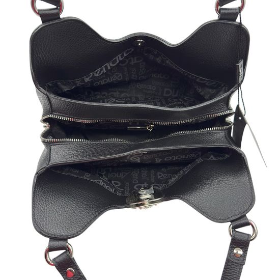 Сумка Renato Angi черная кожаная - фото 7, 3455901 RA NERO