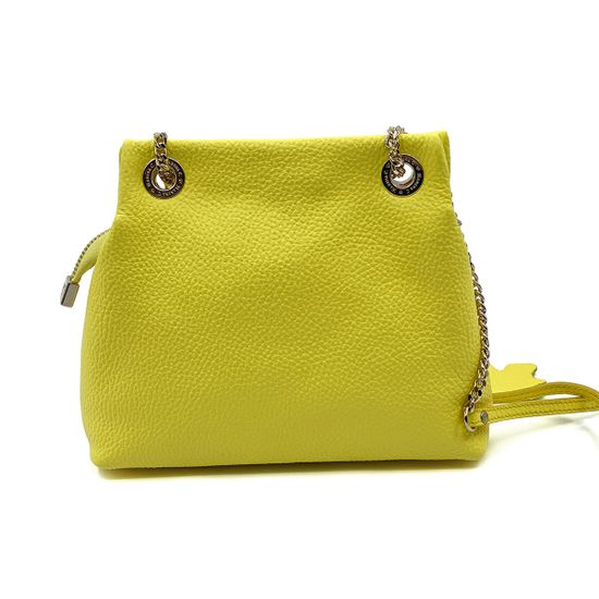 Сумка Marina Creazioni ярко-желтая кожаная - фото 3, 