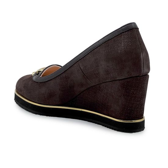 Туфли Ilasio Reanzoni коричневые замшевые с пряжкой - фото 3, Н7761 IR MORO