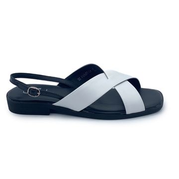 Босоножки CV COVER бело-черные кожаные - фото 1, 1337-11 COV