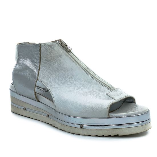 Босоножки Mara бело-серебряные - фото 2, 