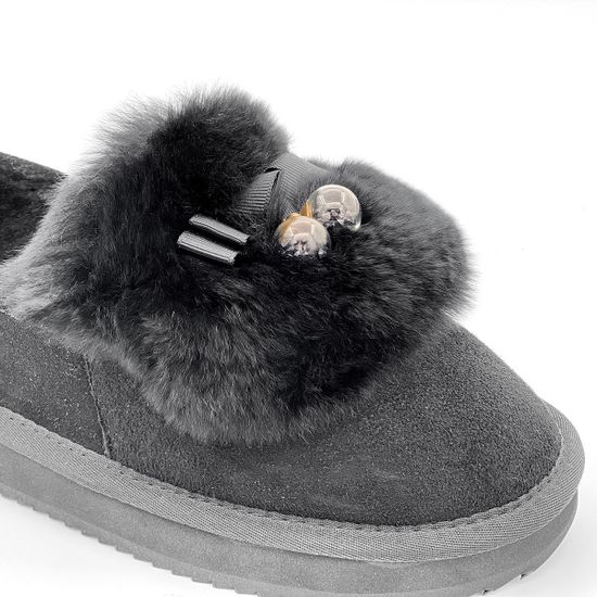 Полуботинки Lab Milano черные замшевые МЕХ - фото 6, M12208 LAB NERO