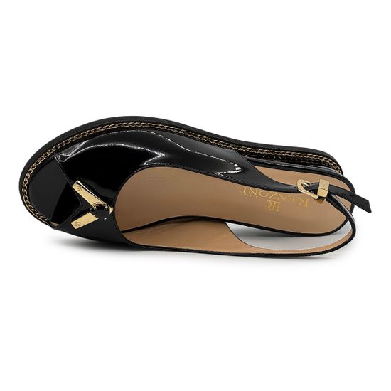 Босоножки ilasio Renzoni черные лакированная кожа - фото 5, H6590 IR NERO