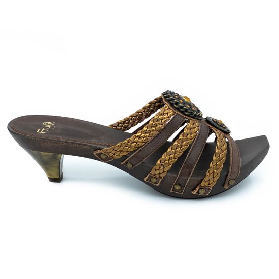 Сабо Fru.it бронзово-коричневые кожаные - фото 1, 8135 FR